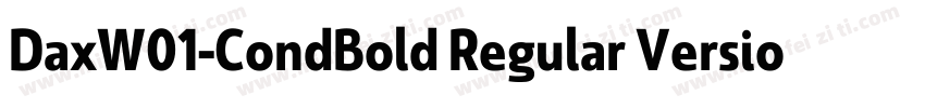 DaxW01-CondBold Regular Version 75字体转换